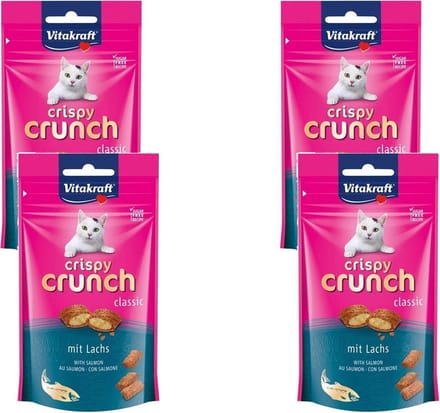Vitakraft Crispy Crunch 60 g - Kattensnack - 4 x Zalm