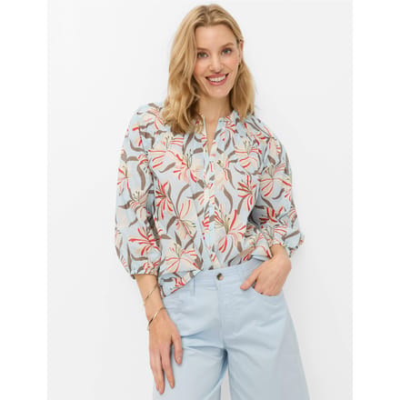 Brax Dames Blouse  Style VALESCA vintage blue, lichtblauw, maat 46