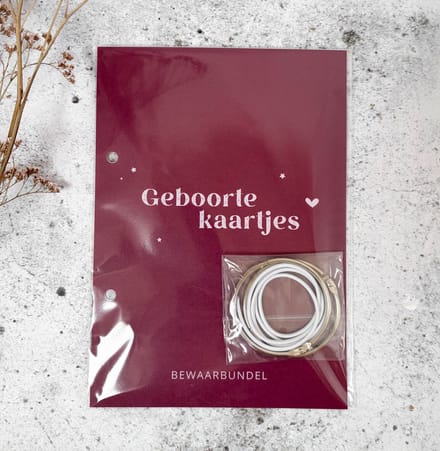 Bewaarbundel | geboortekaarten | bordeaux/burgundy