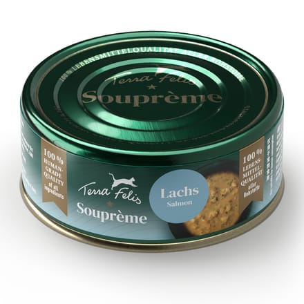 Sparpaket 48x70g Lachs Terra Felis Soupreme Katzenfutter nass