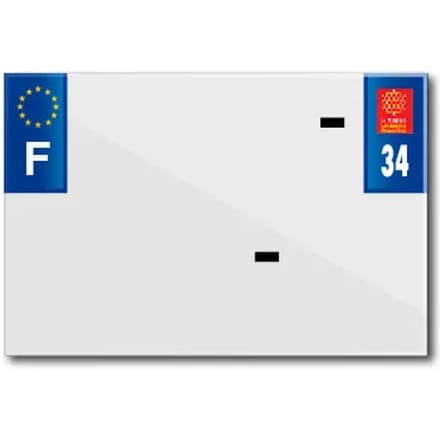 PVC nummerplaatstrip met bedrijfsnaam Top Plaq 34
