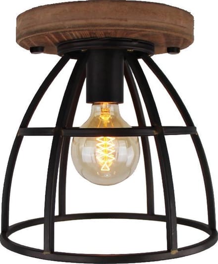 Chericoni Aperto plafondlamp - 1 lichts - Ø25 cm - E27 - Zwart