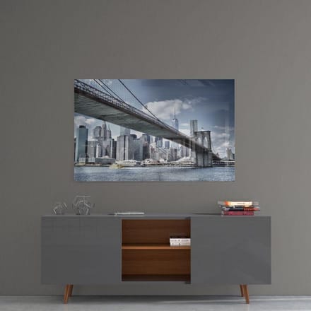 Brooklyn Bridge glas schilderij