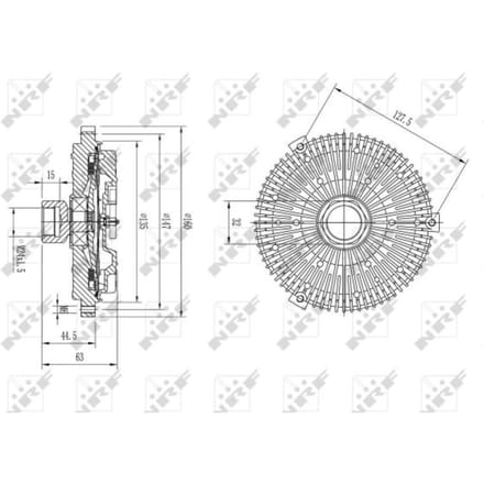 Koppeling, radiatorventilator NRF 49605