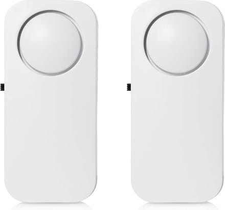 Glasbreek Sensor - Alarm Set - Huis Beveiligen - 90 dB Luid Geluid - 2 Stuks - Wit
