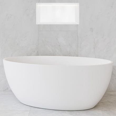 Hotbath &More Inbouwnis - 30 x 60 x 10 cm - Frameless - met LED-verlichting - Mat Wit