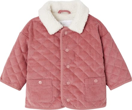 Vertbaudet Fluwelen gewatteerd babyvest met sherpavoering