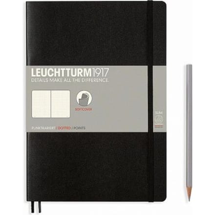 Leuchtturm1917 Softcover Notitieboek Zwart - Composition B5 - Puntjes
