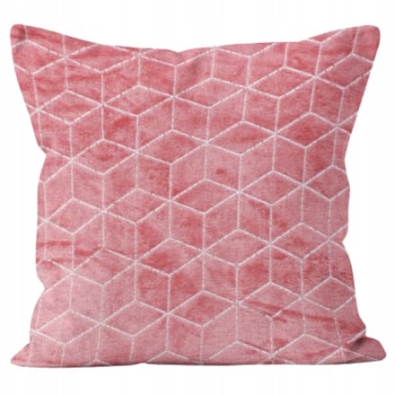 Roze Decoratieve Kussensloop 40x40cm - Zacht Microflanel met 3D Patroon