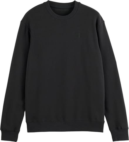 Regular fit sweatshirt van puur katoen met labelpatch