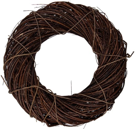 Clayre & Eef Krans Ø 50x12 cm Bruin Rotan
