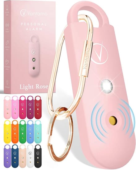 Persoonlijk alarm met stroboscoop-led-licht – Extra luid 130dB sleutelhanger voor zelfverdediging