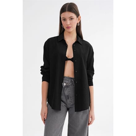 Ontspannen Pasvorm Poplin Shirt