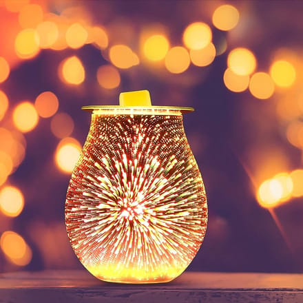 Elektrische Waxbrander - Aroma Lamp - Geur Verspreiden - 3D Glas Design - 25 Watt - Wit