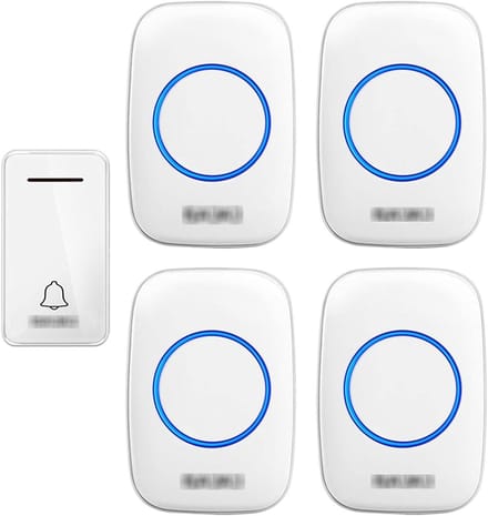 Draadloze Deurbel - Plug-in Set - Bezoekers Ontvangen - 200 Meter Bereik - 4 Ontvangers - Wit