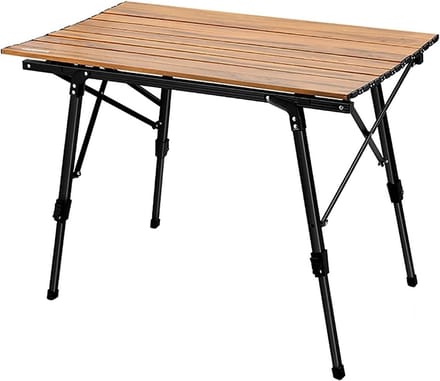 Klaptafel Outdoor - Camping Tafel - Picknick Tafel - Hefbaar Draagbaar - Rechthoekig - Geel