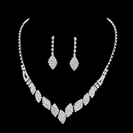 Sieradenset/Halsketting en oorbellen set TL26 Zilver