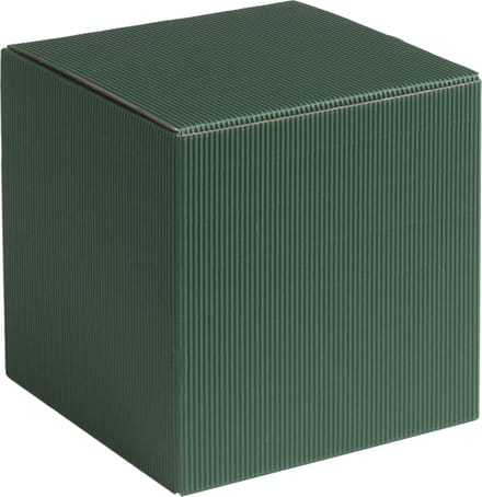 Cadeauverpakking vierkant-kubus karton 9x9x9cm DONKERGROEN (100 stuks)