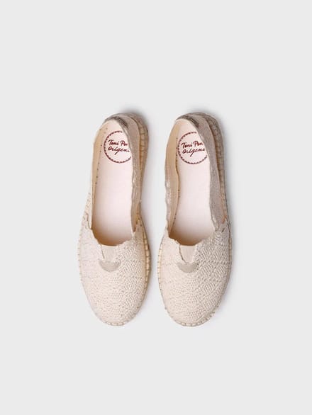 Platte gehaakte espadrilles voor dames | AITANA