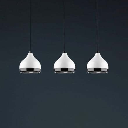 Opviq Hanglamp Yildo 6878 wit/zwart metaal 3-lamps lineair