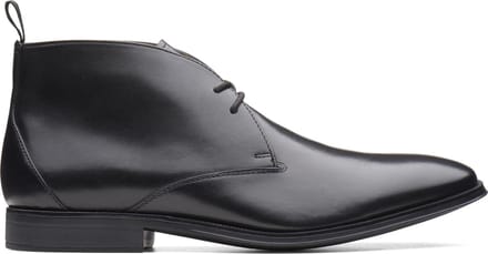 Clarks Gilman Mid Heren Veterschoenen - Black Leather - Maat 40