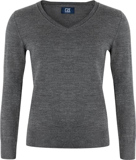 Cutter & Buck Vernon V-neck Dames 355433 - Antraciet Melange - M