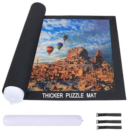 Puzzelmat voor 200, 500, 1000 Puzzelstukjes - Oprolbare Rolmat in Zwart