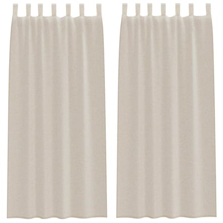vidaXL - Voile - Gordijn - 2 - st - Zand - 245 - x - 140 - cm - Polyester
