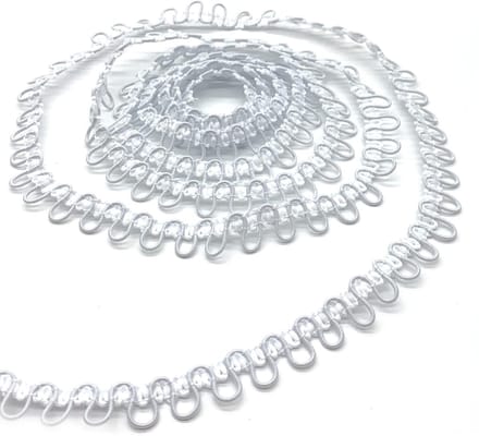 Elastic Buttonhole Knitted Rope 4.5 Meter - Dames Kraag Elastische Gesp, Kantdecoratie voor Knopen (Wit)