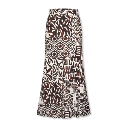 Lange rokken Helena Hart Rok Jay Vinty 7798 Etnic Choco