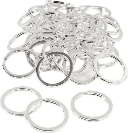 Sleutelring, d 28 mm, verzilverd, 50 stuk/ 1 doos