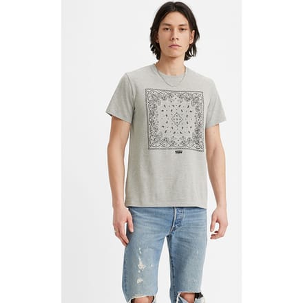 Levi's Graphic Printed T-shirt Grey Größe: XS | Bedruckte T-Shirts Outlet | Herren | Grau