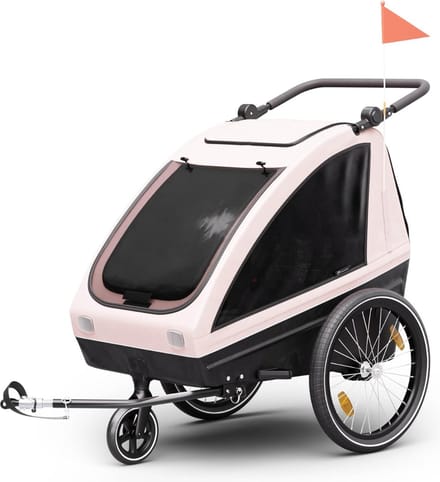 VELTRR® Fietskar Voor Kinderen - Kinderfietskar - Kinderbuggy - Roze