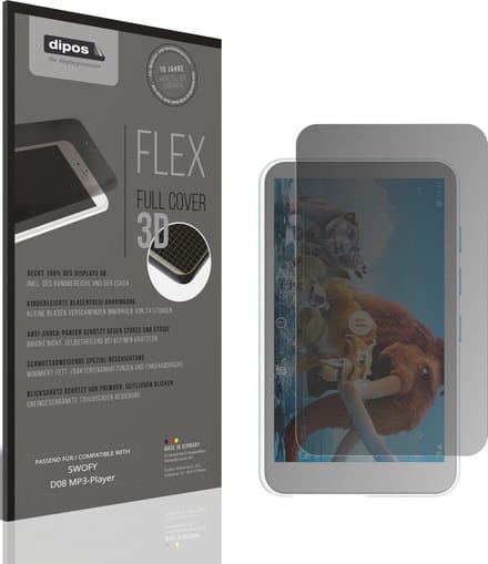 dipos FLEX – Matte Privacy Screenprotector geschikt voor SWOFY D08 MP3-Player | Volledige Schermbescherming | Case-Friendly