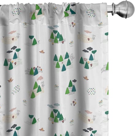 ABAKUHAUS bos – 2-delige set gordijnen – microvezel 75x225 cm