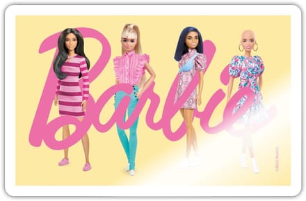 Barbie En Haar Vrienden Sticker maat S (10 x 10 cm)