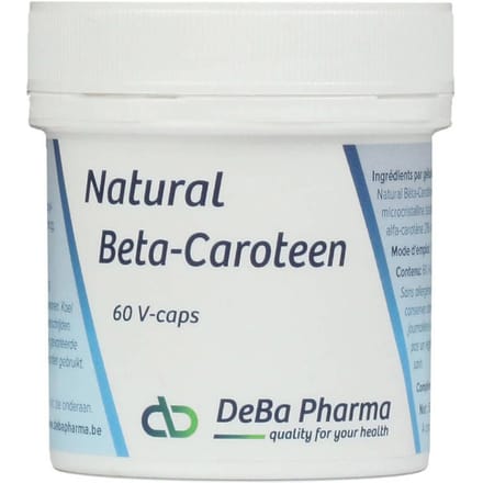 Deba Pharma Natural Beta-Caroteen 7.2mg 60 Capsules
