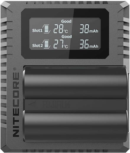 Dubbele Batterijlader - Camera Accu Oplader - Snel Batterijen Laden - Intelligent Laadbeheer - Compact Ontwerp