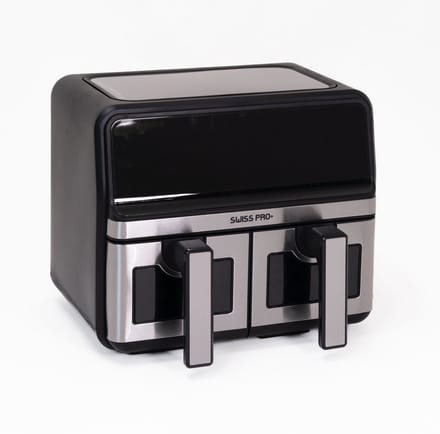 Swiss Pro+ SPAF8L2G - Dubbele Airfryer - 8L - 2400W - Dual Zone Technologie
