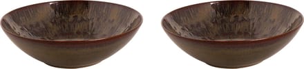 Palmer - Schaal - Kom - Victory - 24 cm - Bruin - Stoneware - Bordenset - 2 stuks