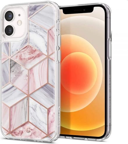 Spigen Cyrill Cecile Apple iPhone 12 Mini Hoesje Pink Marble