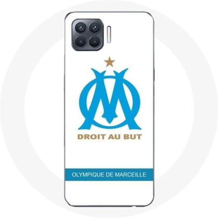 Hoesje - Olympique de Marseille - Oppo A93 - Logo - Wit - Hard wit
