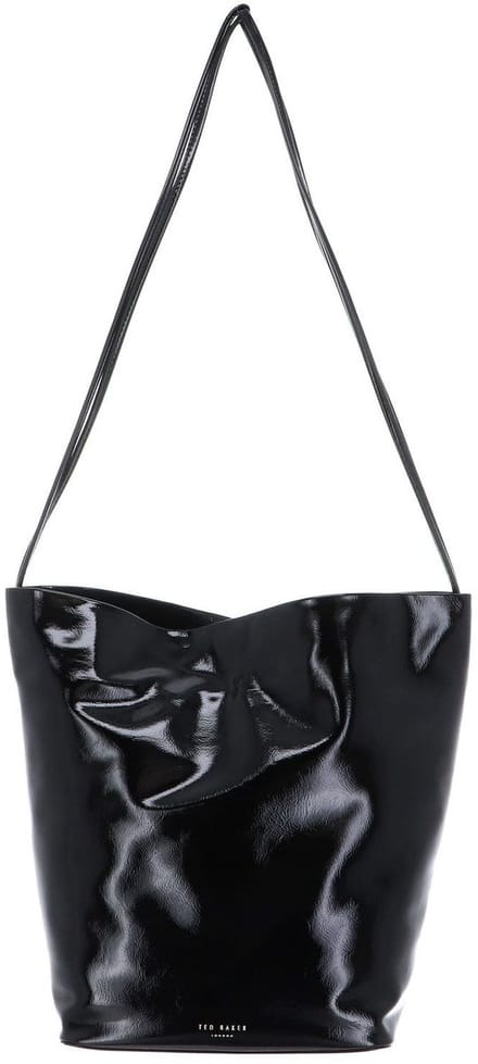 Ted Baker schoudertas Kayylyn Thin Strap Mini Crinkle Bag Black zwart