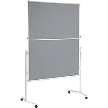MAUL presentatiebord Pro, opvouwbaar, B 1200 x H 1500 mm, textiel/textiel, grijs