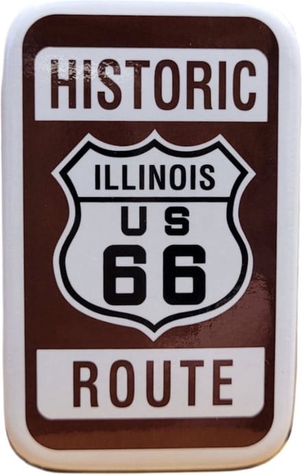 Historic Route 66 Illinois - Magneet 7 x 4,5cm