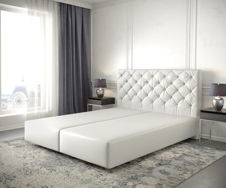 Boxspring-frame Dream-Great kunstleder wit 140x200