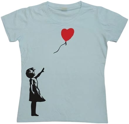 Hybris Dames Girl With Balloon Girly T-shirt SH-5-15094-H11-6