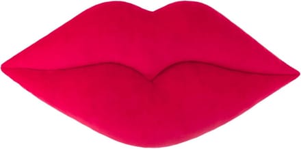 Grappig 3D Lip Sierkussen Rood Decoratief Kussen voor Sofa en Bed - Zacht Pluche Kussen 30x61 cm
