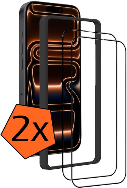 Screenprotector - 2 Stuks - Geschikt voor Apple iPhone 17 Pro Max / 18 Pro Max - Met Installatie Frame - Gehard Glas - Beschermglas - Tempered Glass - Screen Protector