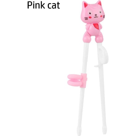 1 paar Baby Learning Training eetstokjes Cartoon Animal Beginner eetstokjes Servies Kinderen Eet Training Helper Baby Gereedschap roze